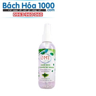 Cồn khử khuẩn 70 độ Omi hương chanh xả + Bạc hà chai 100ml