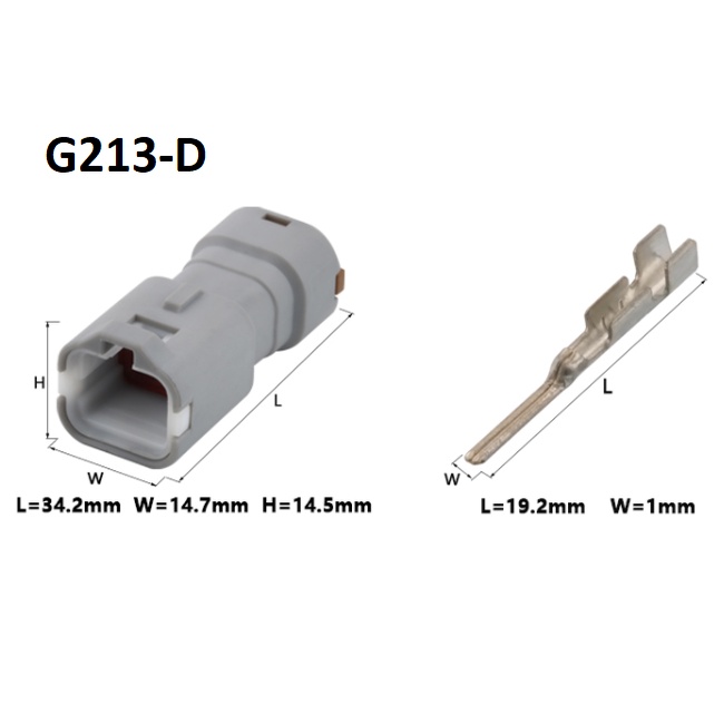 G213-Giắc cắm Tay nắm cửa 6 lỗ 1.2mm màu xám