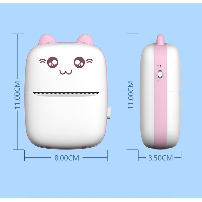 Mini Printer Thermal Bluetooth Pocket Picture Photo Receipt Note Printer 200dpi