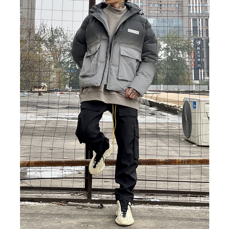 Quần Cargo - Rhude - Pant kaki túi hộp cúc bấm black dây vàng