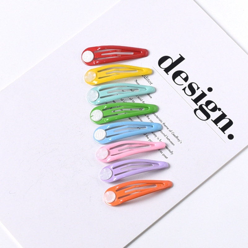 Kẹp Tóc Kim Loại Hình Giọt Nước Màu Sắc Cổ Điển 5cm Cho Bé Gái