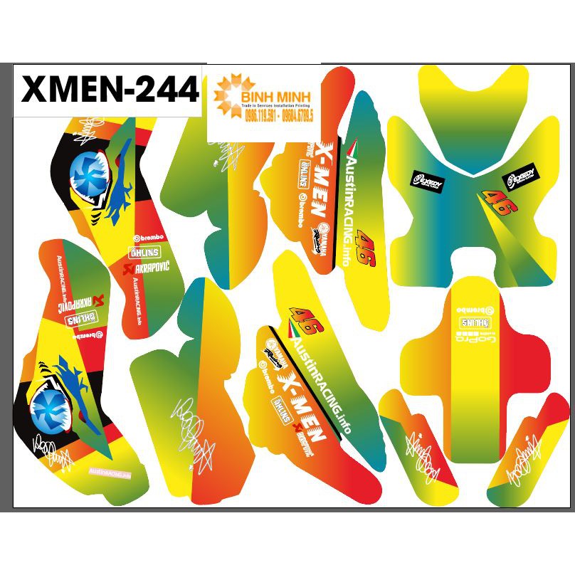 tem trùm xe điện xmen 244