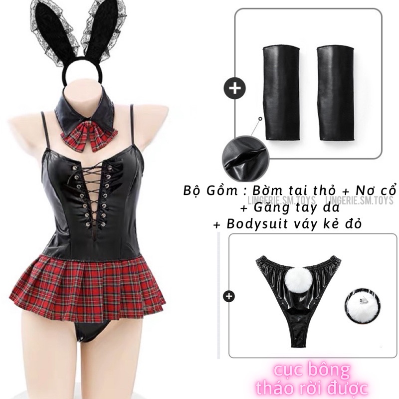 FM7997 - Bodysuit Hoá Trang Thỏ Học Sinh Nhiều Phụ Kiện Đi Kèm Siêu Xinh Gợi Cảm | BigBuy360 - bigbuy360.vn