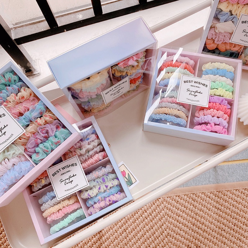 Dây Cột Tóc Chiffon Co Giãn Màu Kẹo Ngọt Thời Trang Mùa Hè Hàn Quốc Cho Nữ