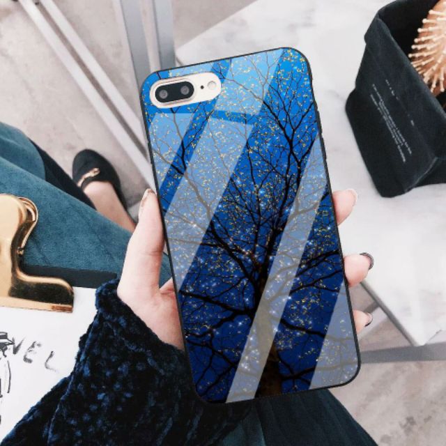 Ốp Lưng Kính Bóng 13ProMax 12ProMax 11ProMax XSMAX X XS 7Plus FUKISHOP