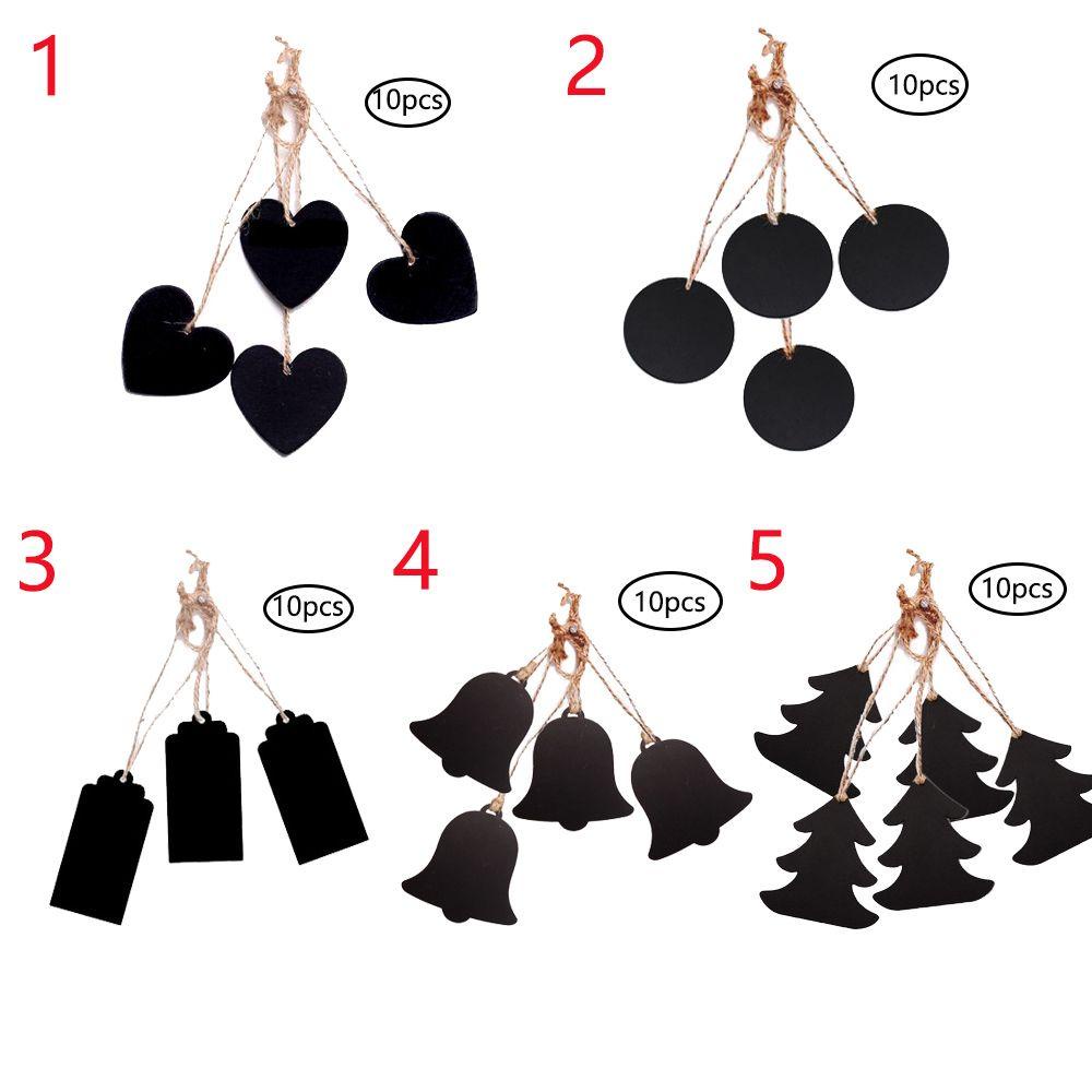 Set 10 Tấm Bảng Đen Mini Treo Trang Trí Cây Thông Giáng Sinh / Tiệc Cưới