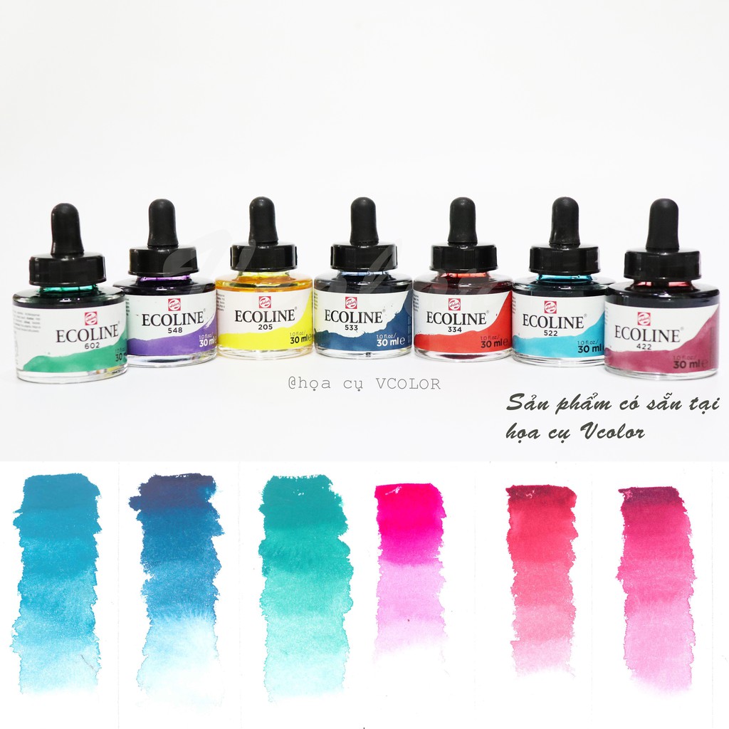 P1 Màu nước Ecoline 30ml - Lọ Ecoline màu nước - Đủ 60 mã màu