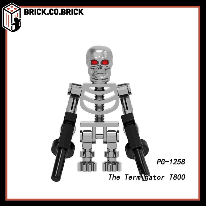 Kẻ hủy diệt Mạ Bạc Bóng - Đồ chơi lắp ráp minifigure và non lego - Mô hình lắp ghép sáng tạo The Terminator - PG1257