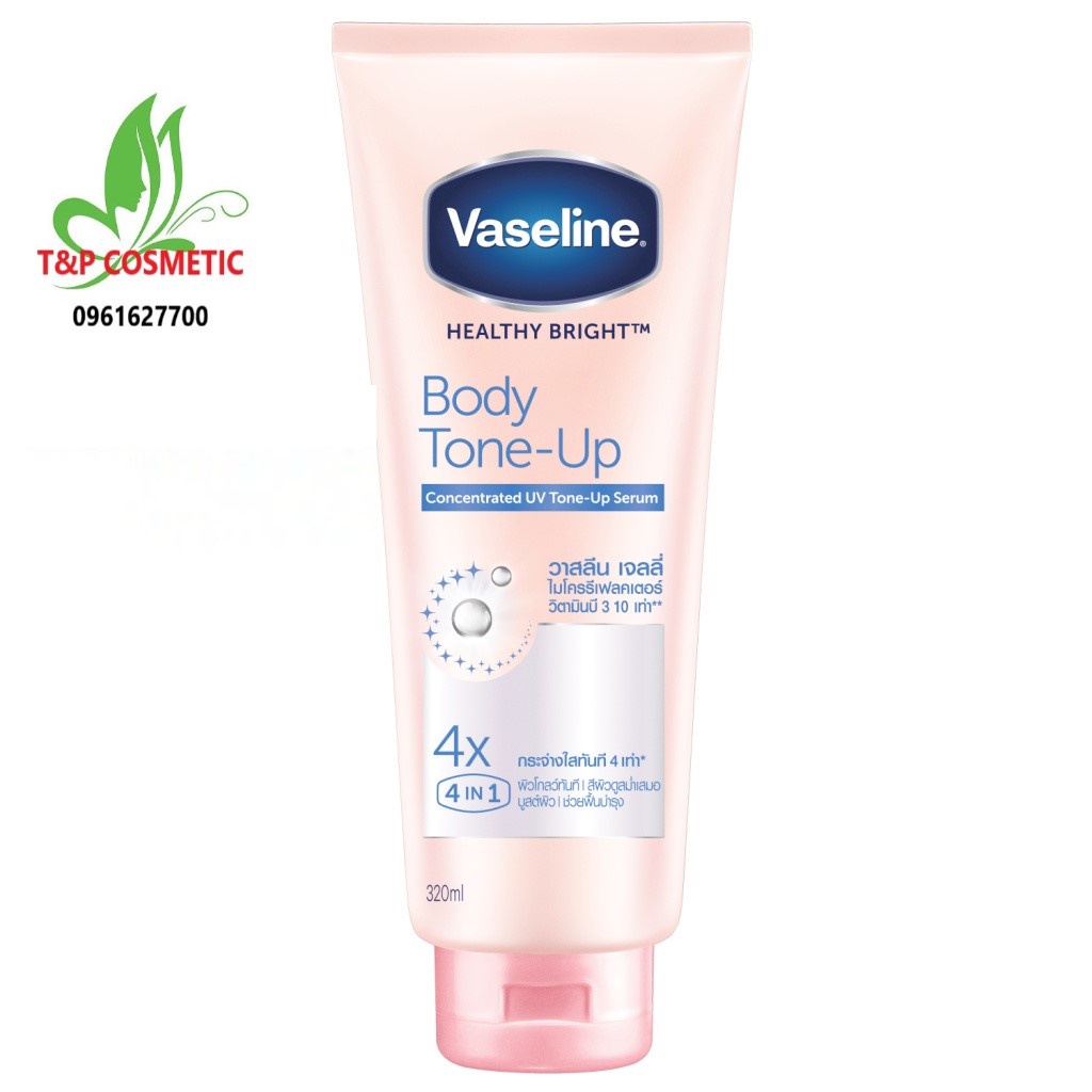 Sữa dưỡng thể Vaseline Healthy White Tone-Up Serum 4x 320ml