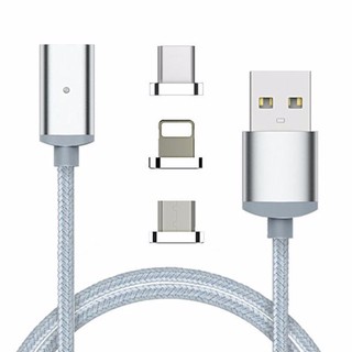 Cáp sạc từ nam châm hít Type C 3 đầu