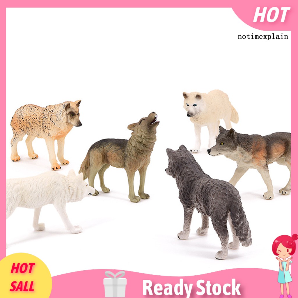 Mô Hình Chú Sói Hoang Dã Bằng Nhựa Dùng Trang Trí