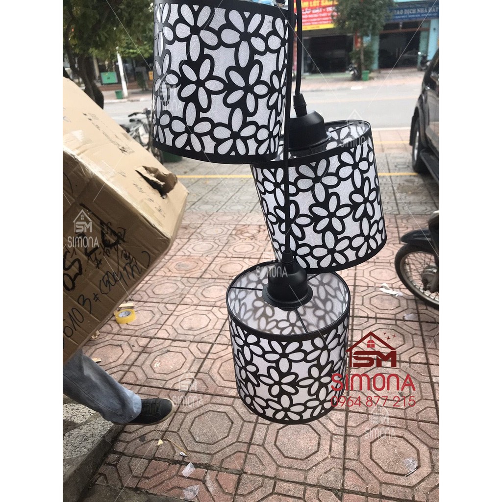 Bộ 03 Đèn thả hoa Văn DT 0156