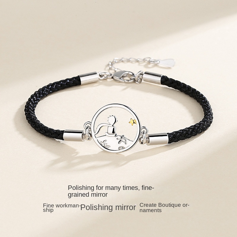 Vòng Tay Dây Bện Mặt Hình Hoàng Tử Bé Và Chú Cáo Cho Cặp Đôi