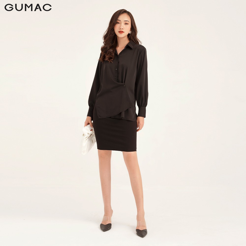 Áo sơ mi nữ cột dây GUMAC đủ màu, đủ size, sang trọng thanh lịch AB145 | BigBuy360 - bigbuy360.vn