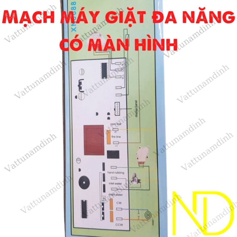 Mạch máy giặt đa năng màn hình hiển thị lắp máy giặt cửa trên từ 7kg đến 16kg