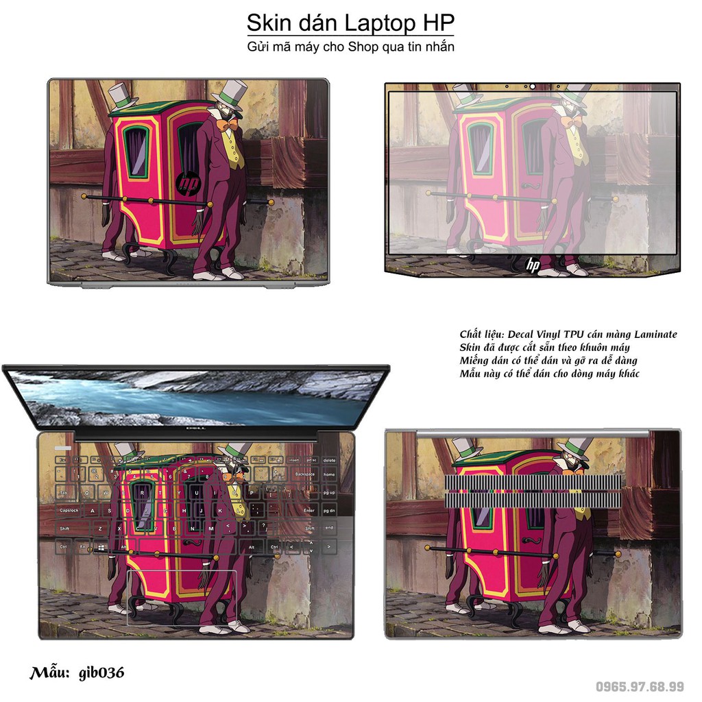 Skin dán Laptop HP in hình Ghibli movies (inbox mã máy cho Shop)