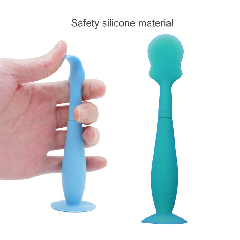 Bàn Chải Vệ Sinh Mông Em Bé Có Giác Hút Bằng Silicone Tháo Rời Được