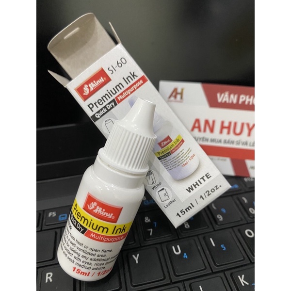 Mực dấu chuyên dụng màu trắng SI-60 Stamp Pad Premium Ink