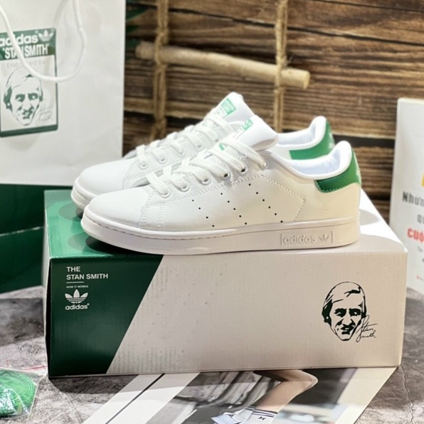 Giày Thể Thao Sneaker Adi.dass Stan.Smith Running White Green/Black Tặng Tất