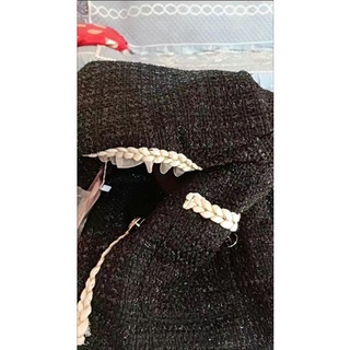 Áo khoác dạ tweed phối viền
