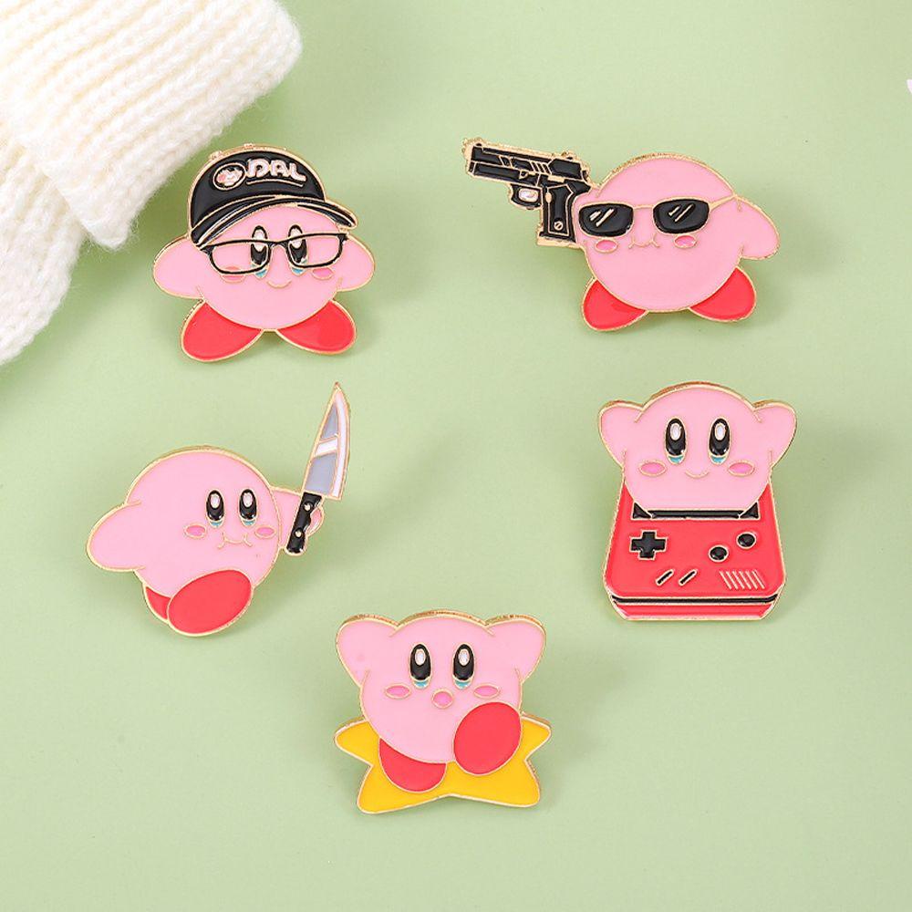 Ghim Cài Áo Kim Loại Hình Kirby Hoạt Hình Dễ Thương