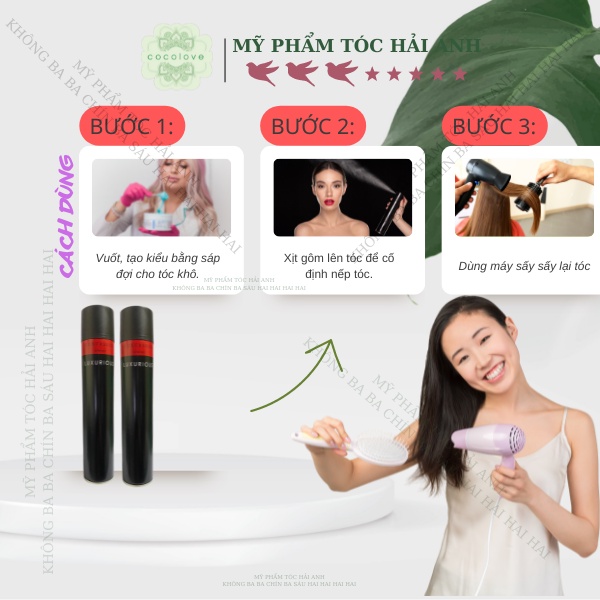 Gôm Xịt Tóc Nam Nữ LUXURIOUS 420ML