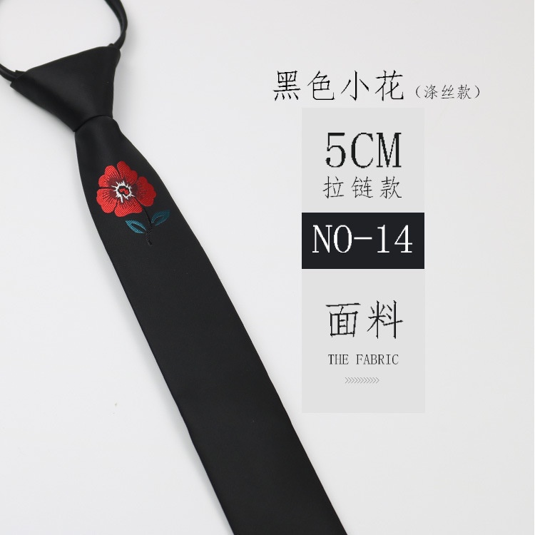 Cà Vạt 5CM Họa Tiết Sọc Đen Xám Phong Cách Nhật Bản Cho Nam Nữ