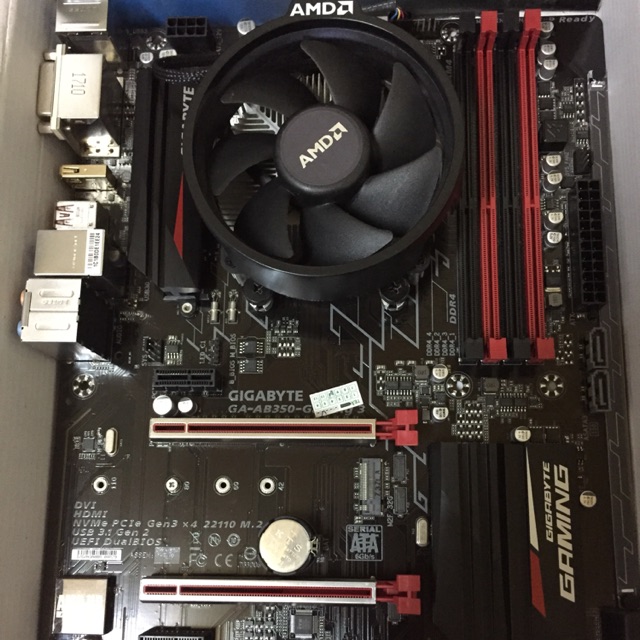 Combo chip Ryzen 5 1400 và main GA-AB350 gaming 3