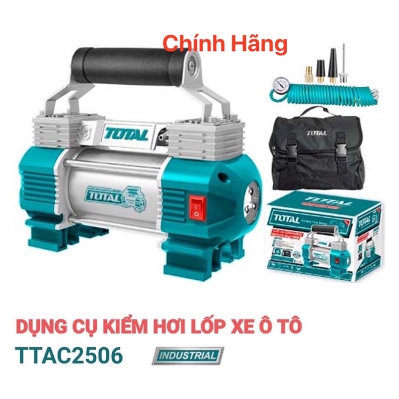 TOTAL DỤNG CỤ KIỂM TRA HƠI LỐP XE Ô TÔ TTAC2506 (Cam kết Chính Hãng 100%)