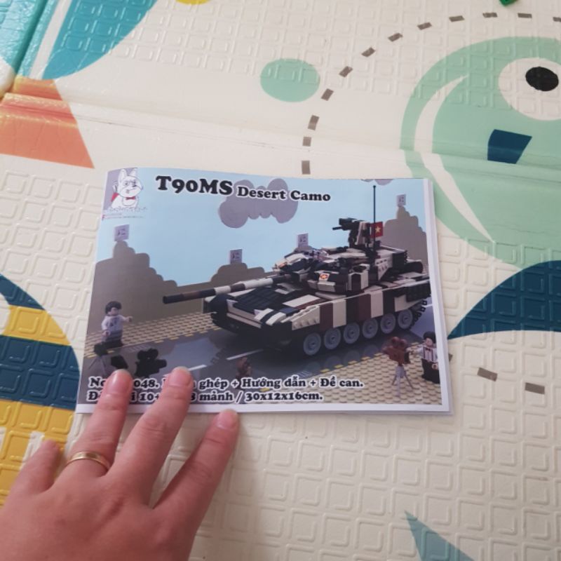 Hàng việt nam thiết kế - Mua lẻ rẻ hơn tại kuken_shop - No.000048 - lego tank T90MS Camo vàng cát.