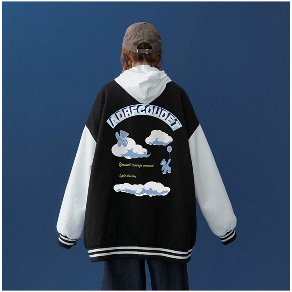Áo Khoác Nỉ Nam Nữ  Form Rộng Chữ AR Con Gấu Vải Dày Mịn Thoáng Mát Thiết Kế Thời Trang Kiểu Dáng Năng Động