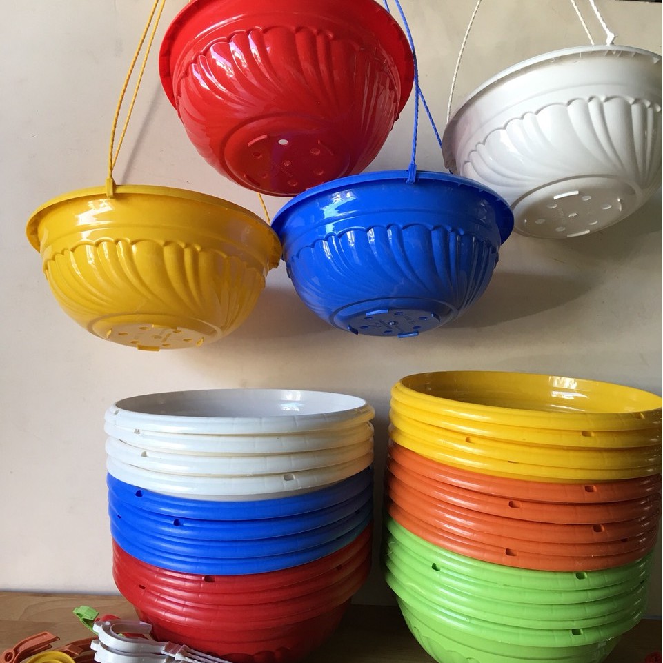 Chậu Hoa, Chậu Nhựa Treo, Chảo Treo, Chậu Treo Hoa Kiểng Loại Lớn (260x160)