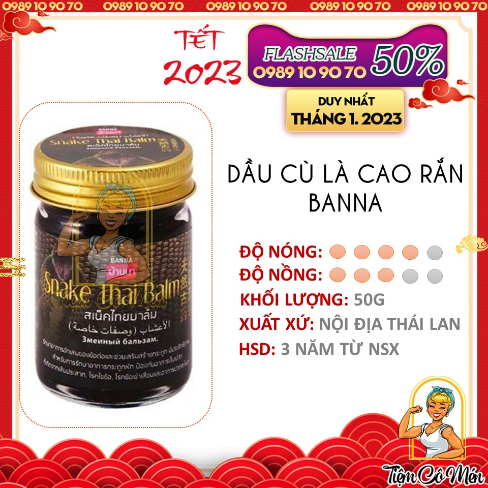 Dầu cù là cao Rắn - Giảm Đau Thần Kinh Tọa - Được ưa chuộng tại Thái Lan