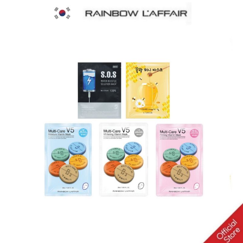 Mặt nạ Rainbow L'affair dưỡng trắng, cấp ẩm, săn chắc da 25ml