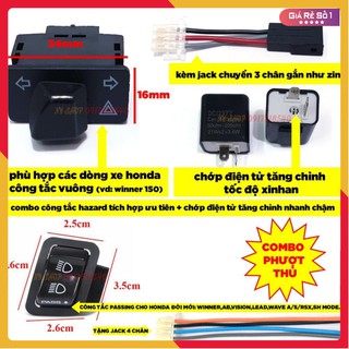 💥 🏆 COMBO PHƯỢT THỦ CÔNG TẮC XI NHAN KẾT HỢP HAZARD + CTAC PASSING KÈM CHỚP ĐIỆN TỬ  🏆 💥