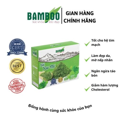 Combo 2 Bột rau má BAMBOO nguyên chất, siêu mịn hộp 60g/ 20 gói