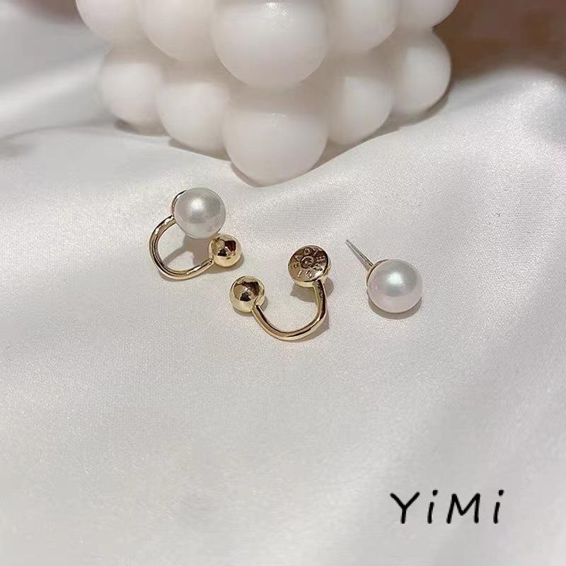 Hoa Tai Mạ Bạc 925 Đính Ngọc Trai Nhân Tạo Phong Cách Hàn Quốc