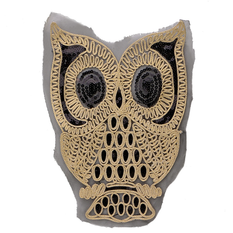 Sticker Ủi Thêu Hình Hoa Đính Sequin Lấp Lánh