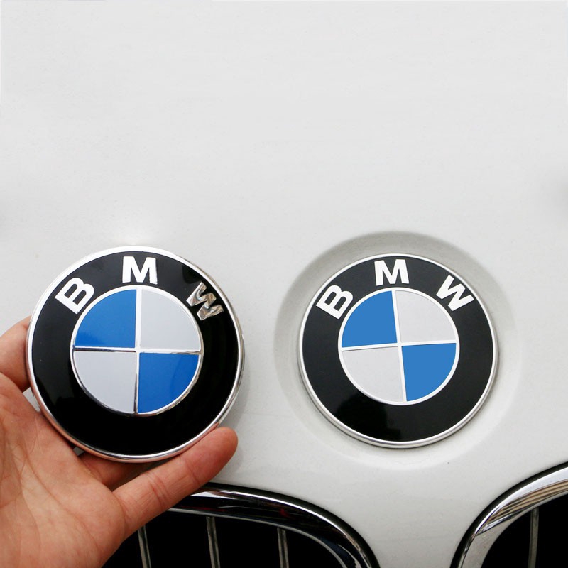 Logo trang trí cản xe hơi Bmw X1 X3 X5 X6 1 3 5 7 seri 82mm 78mm