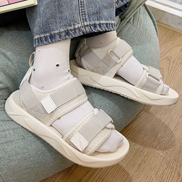 Dép Sandal Nữ Quai Ngang Hàn Quốc Đi học Đi chơi Giá Rẻ học sinh