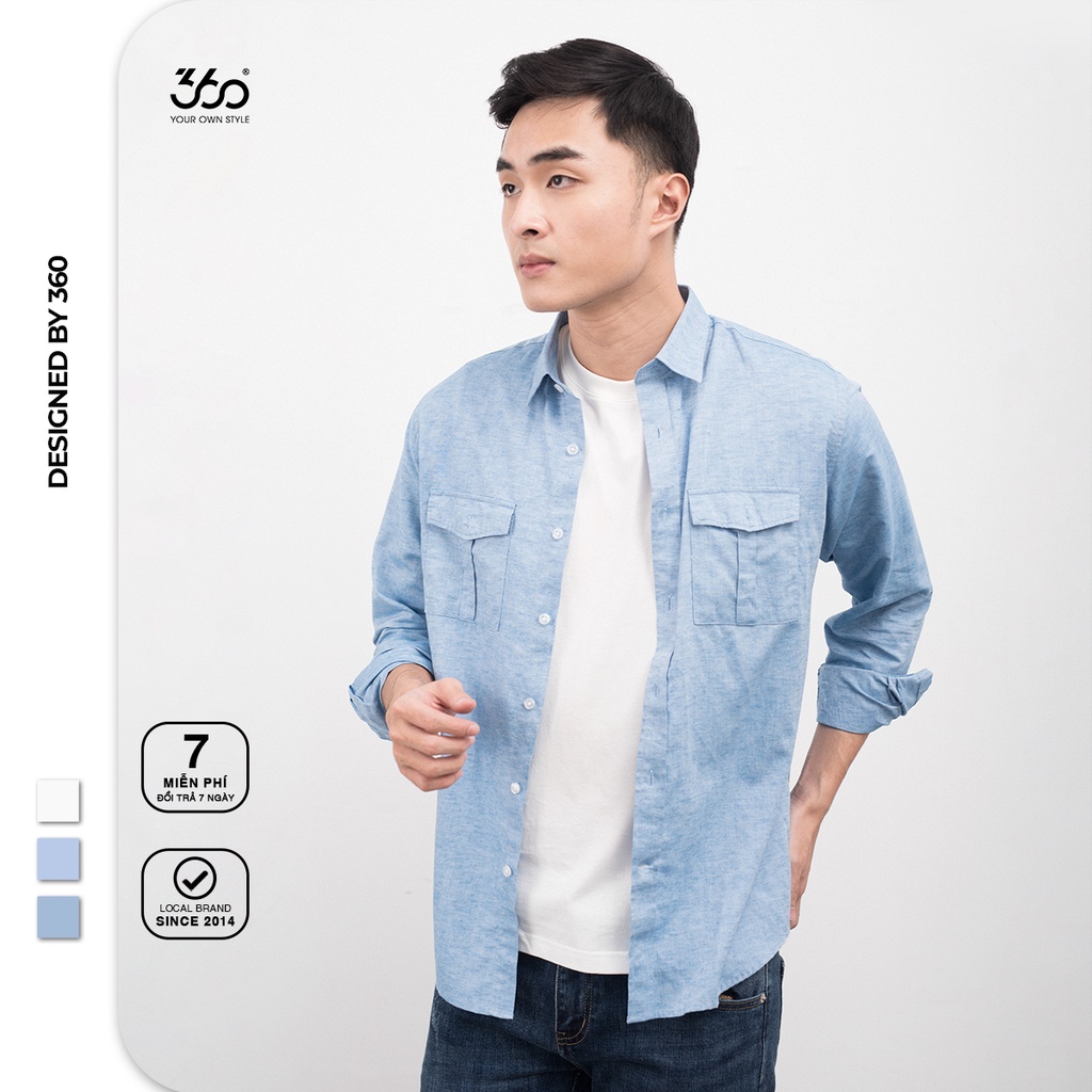 Áo sơ mi nam dài tay local brand 360 BOUTIQUE - STDTK204