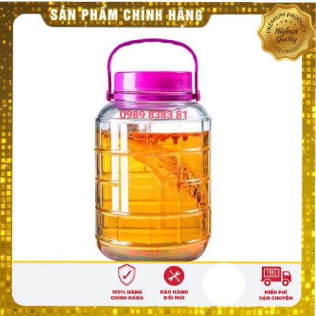 Bình ngâm rượu thủy tinh quai xách 3 lít