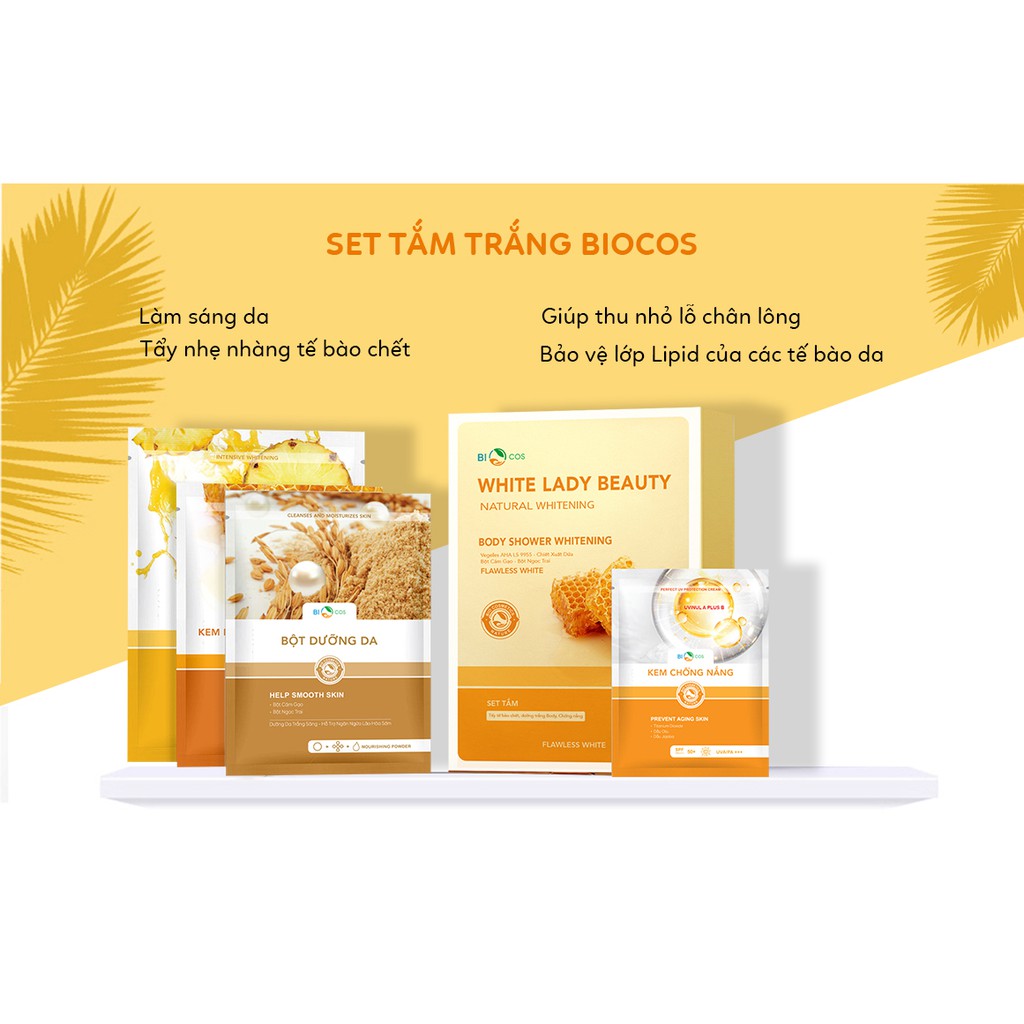 Set Tắm Trắng - White Lady Beauty Natural Whitening 7 Gói 5 Bước - Chống Lão Hóa, Tái Tạo Da 100ml | BigBuy360 - bigbuy360.vn