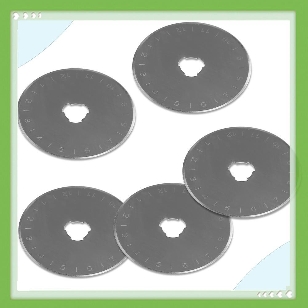 Set 5 lưỡi dao cắt xoay tròn kích thước 45mm chuyên dụng cho thợ làm đồ da