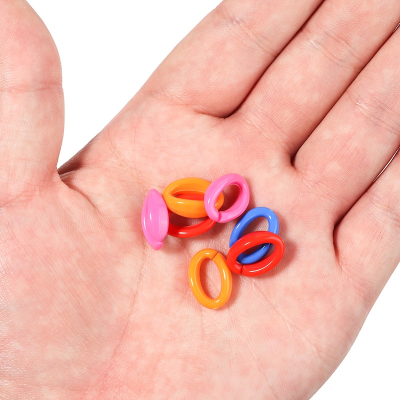 Set 50 Khóa Nhựa Trong Suốt Hình Oval Nhiều Màu Cho Túi Xách Nữ