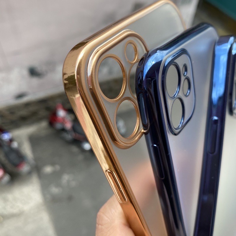 Ốp Lưng iPhone Silicon Dẻo Trong Suốt Viền Si Mạ Màu Bảo Vệ Camera 7plus/8plus/x/xs/xsmax/11/12/13/pro/max/promax
