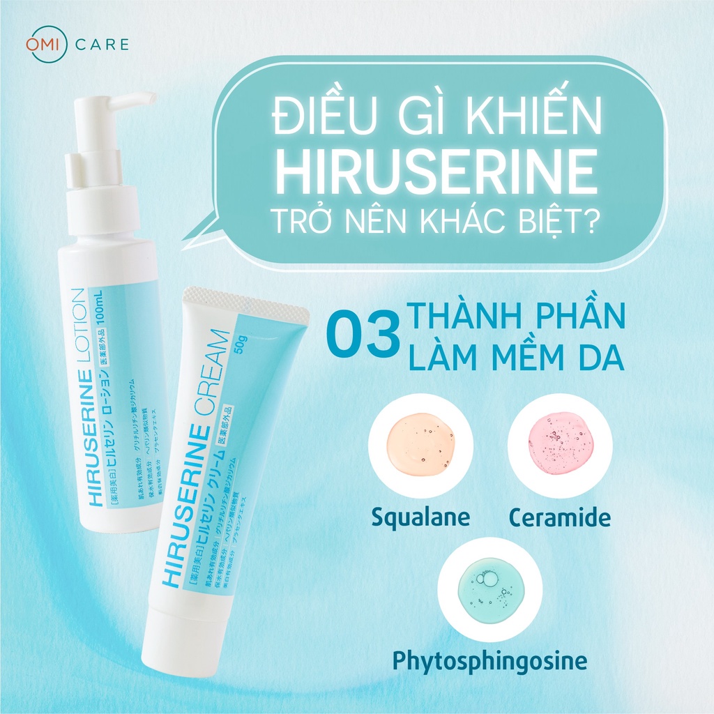 Dưỡng Ẩm Sâu Trắng Da Mờ Thâm Nám Hiruserine Nhật Bản 100g&amp; 50g