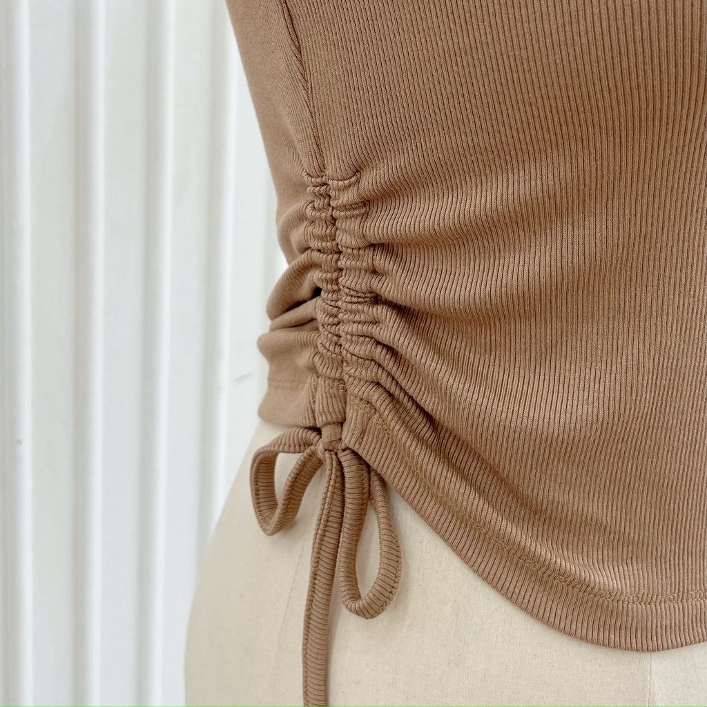 Áo ba lỗ dây rút chất thun tăm Tying tank top - by ufo.thebasic