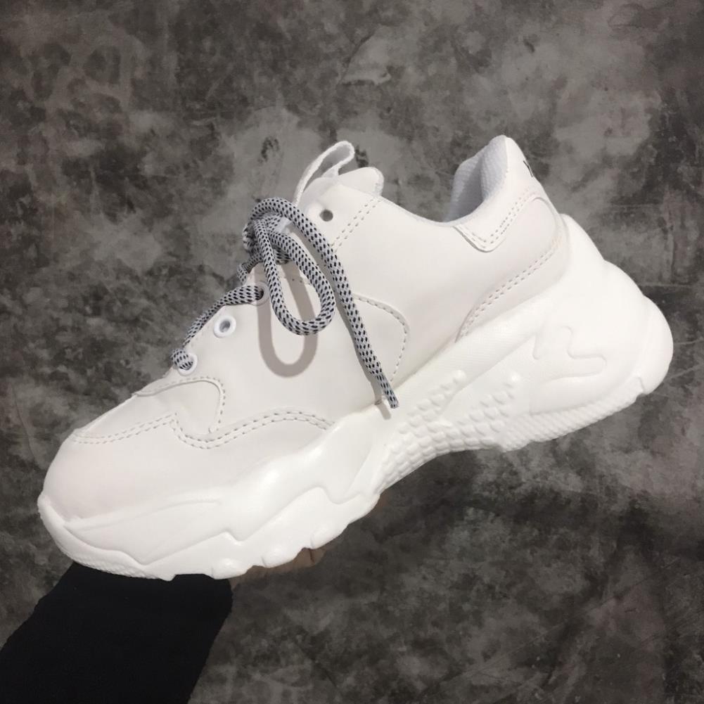 Giày ML B Ny trắng chữ vàng đế cao 5-6 CM, SIÊU XINH