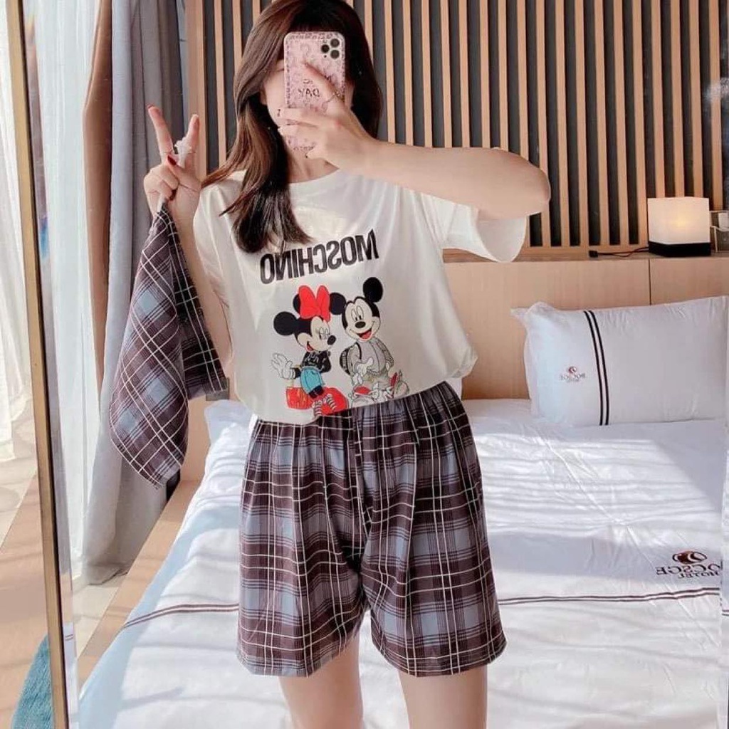 [Sẵn] Đồ bộ ngắn,  đồ mặc ở nhà Quảng Châu, pijama thoáng mát, mịn, họa tiết dễ thương | BigBuy360 - bigbuy360.vn